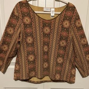 SET Bohemian 3/4 Sleeve Blouse & long skirt is roomy & looks great together